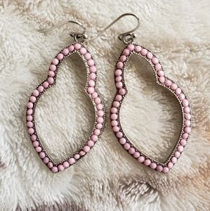 Light Pink Bead Drop Earrings